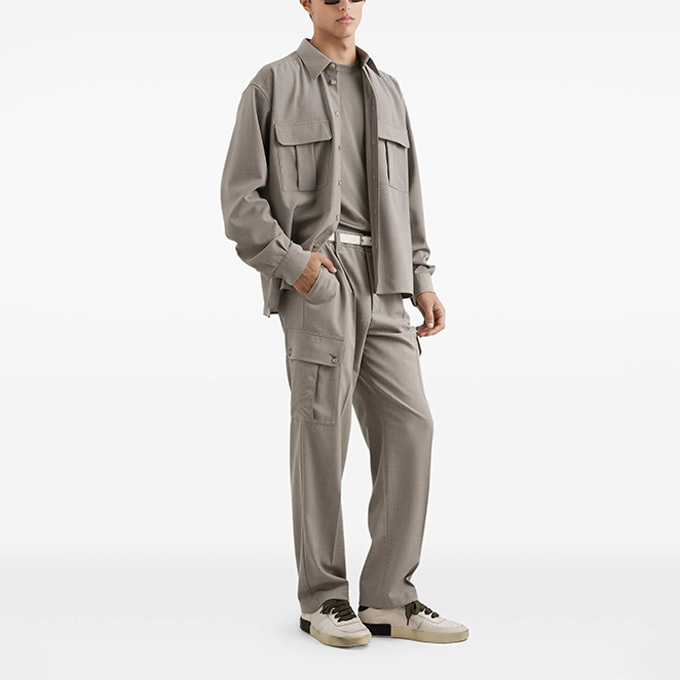 dolce & gabbana wool cargo tailored trousers